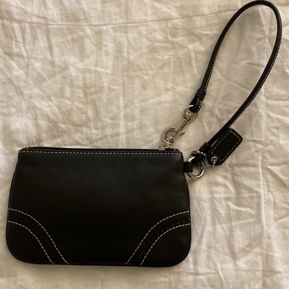 Coach Black Leather Wristlet - Picture 2 of 4
